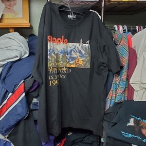 Staple Pigeon "The World Is Yours" Graphic Shirt 2310C11058BT Mens 2XL.